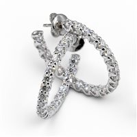 Orecchini Casciola Gioielli Donna CERCHI in Oro bianco Diamante ORSO1017